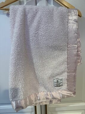 Little Giraffe Plush Sherpa Blanket - Pale Pink